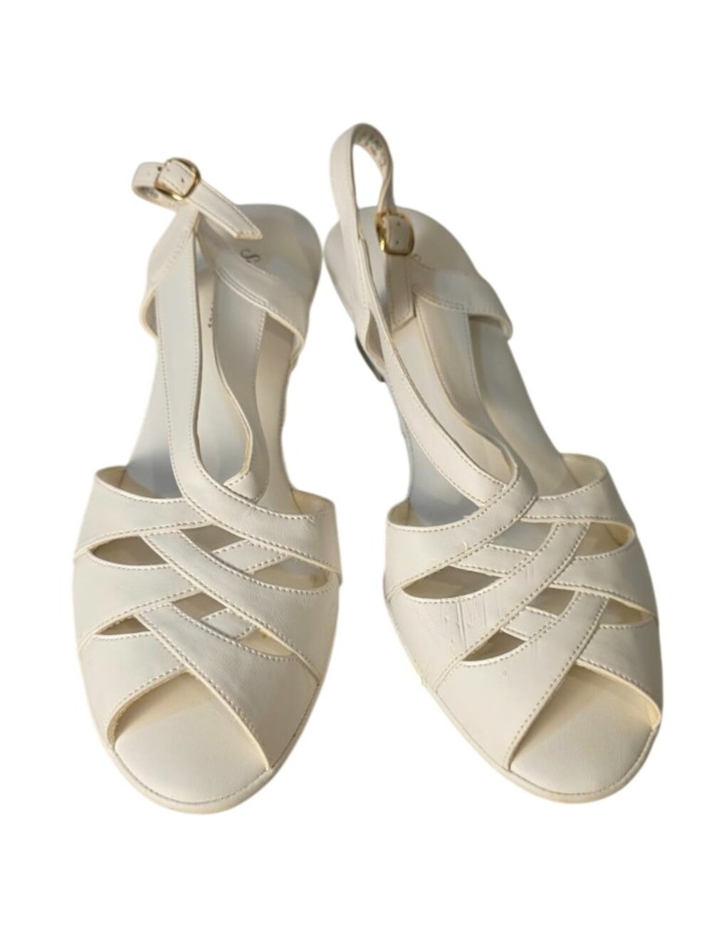 Soft Style by Hush Puppies Vista Bone Ombre Strappy Slingback Sandals Size 7.5 M
